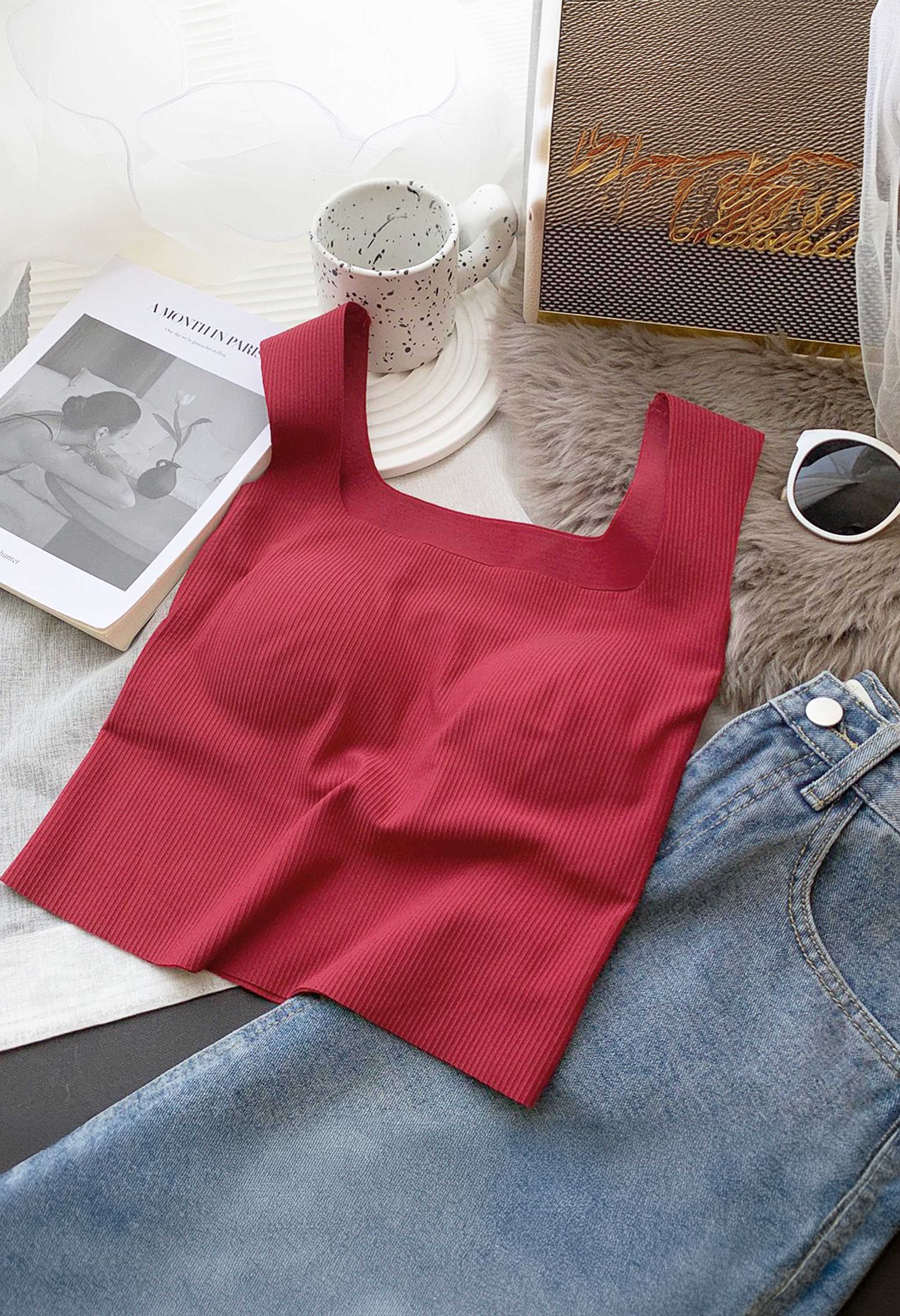 Pankh Wren Padded Inbuilt Bra Tank Top