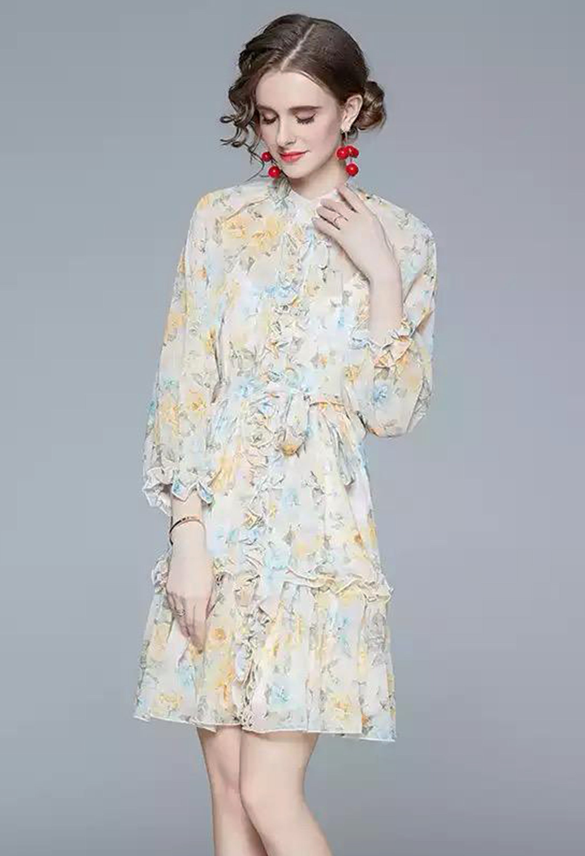 Pankh Teresa Floral Layered Dress