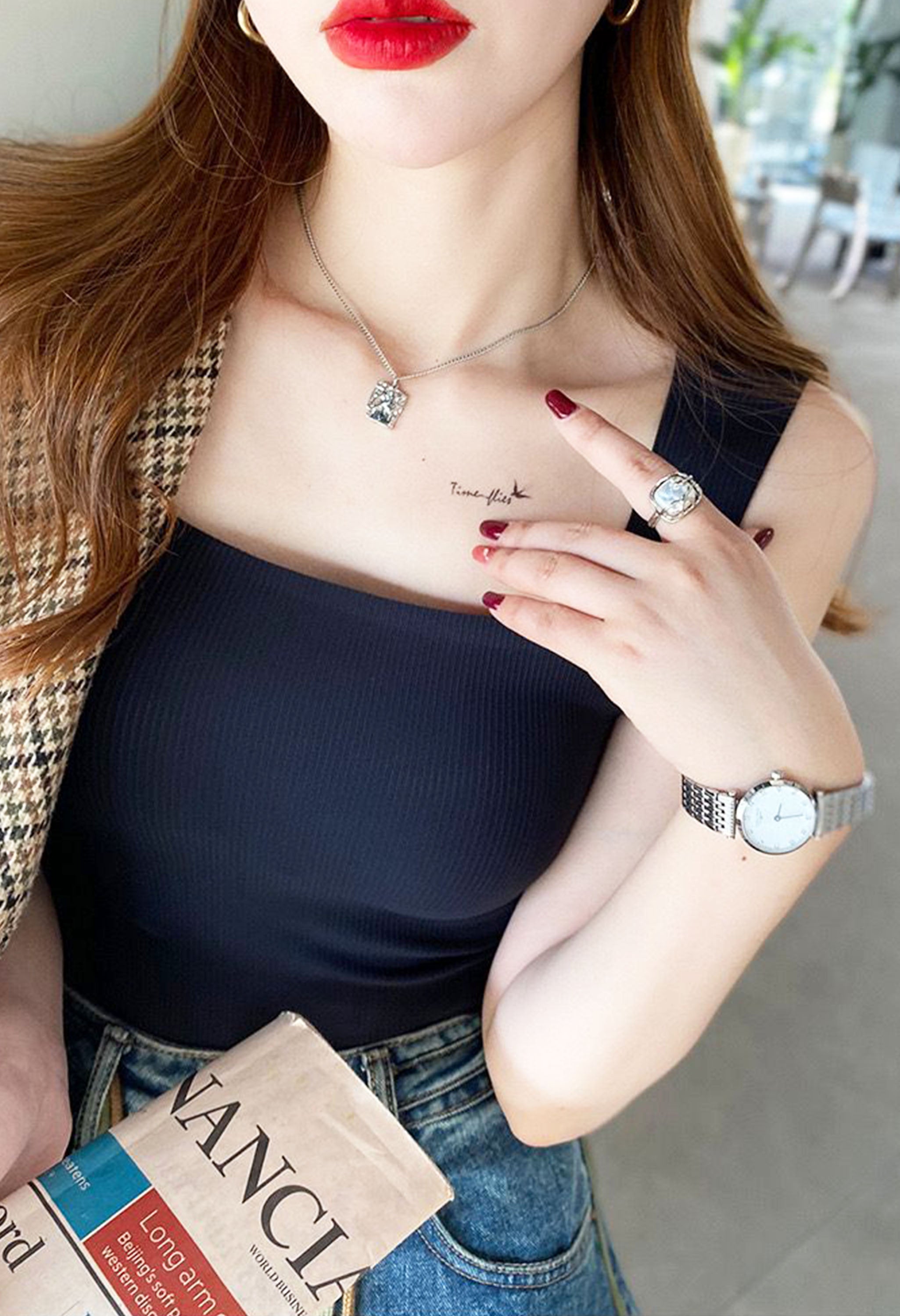 Pankh Wren Padded Inbuilt Bra Tank Top