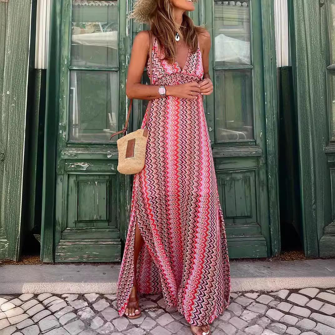 Pankh Missoni Printed Backless Maxi Dress