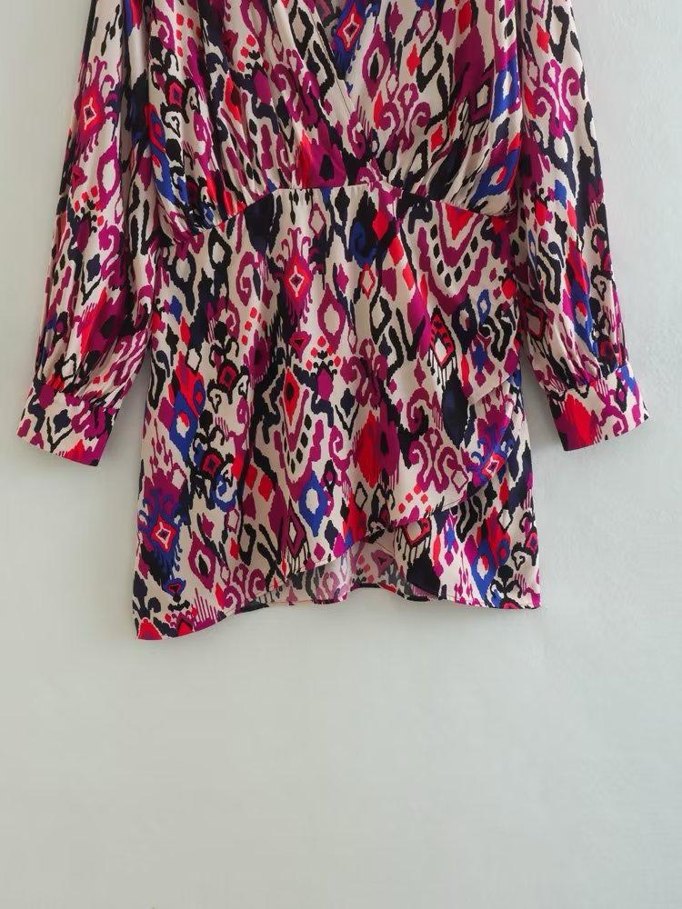 Pankh Ruby AbstractGeometric Printed Dress