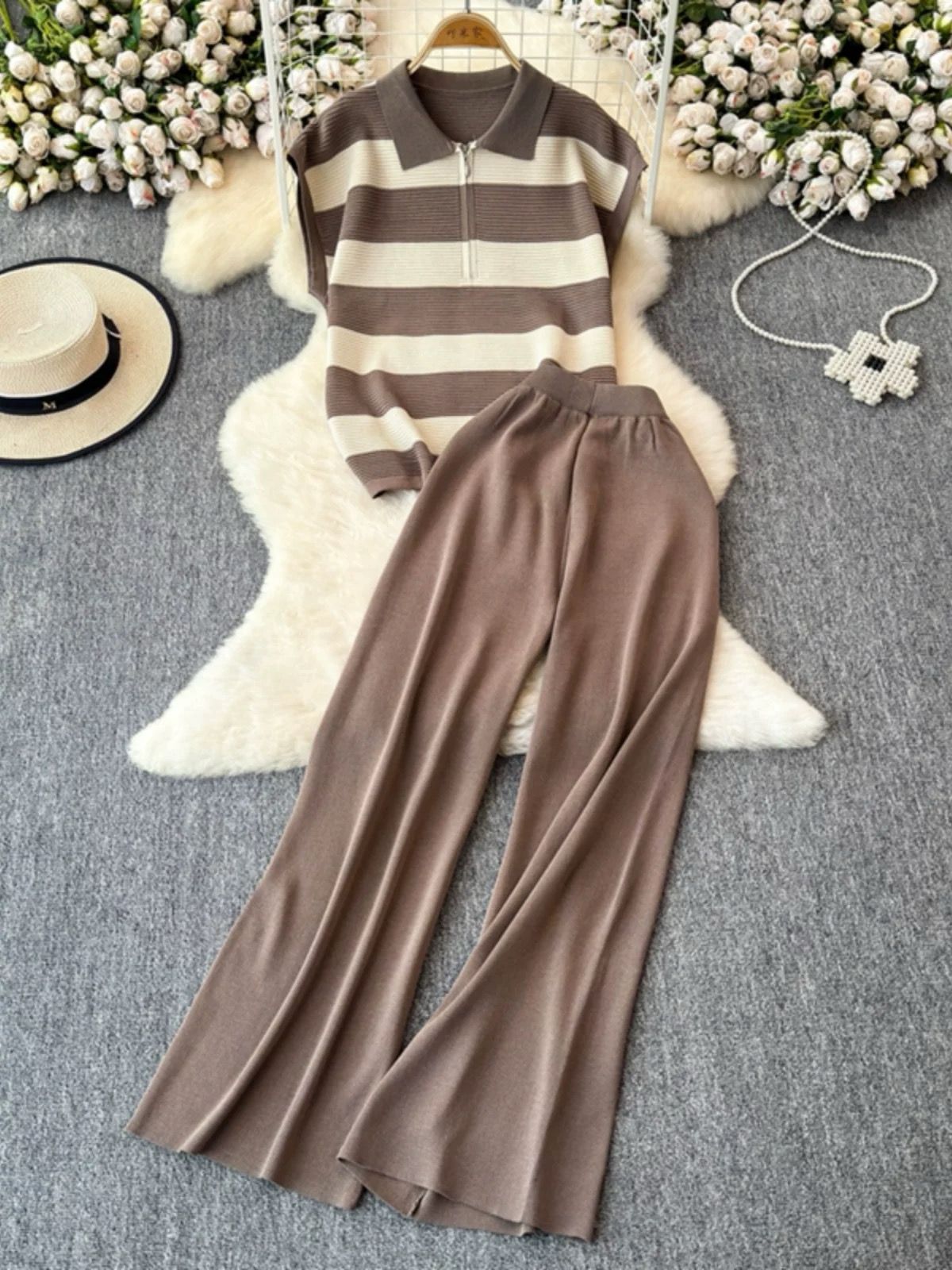 Pankh Matsel Ribbed Summer 2 Pcs Co-ord Set