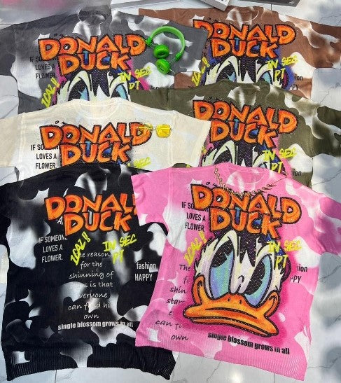 Pankh Funky Donald Printed Stone Oversized T-shirts