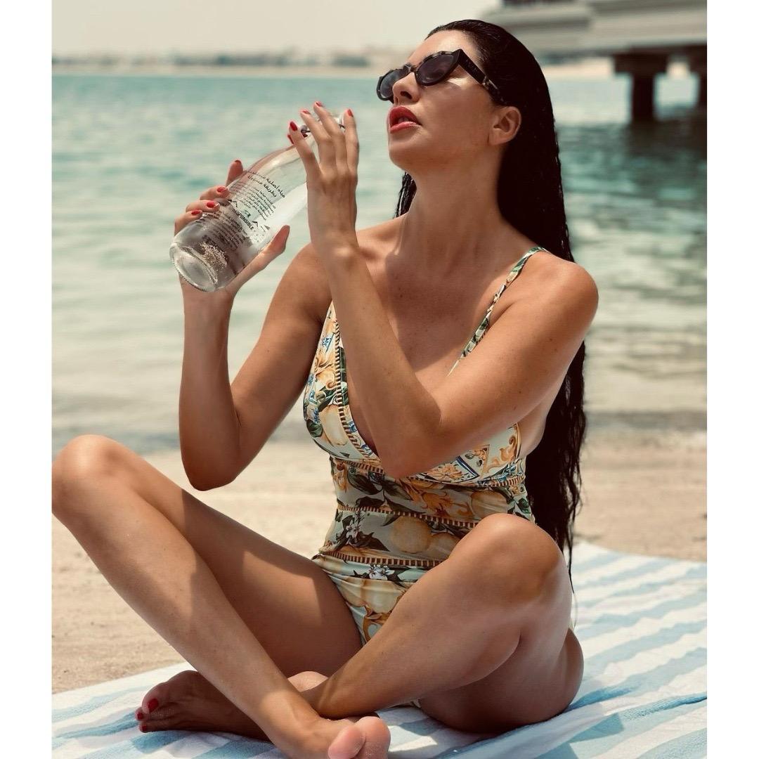 Pankh Louie Lemon High Fashion Padded Monokini Swimsuit With Ruffled Skirt