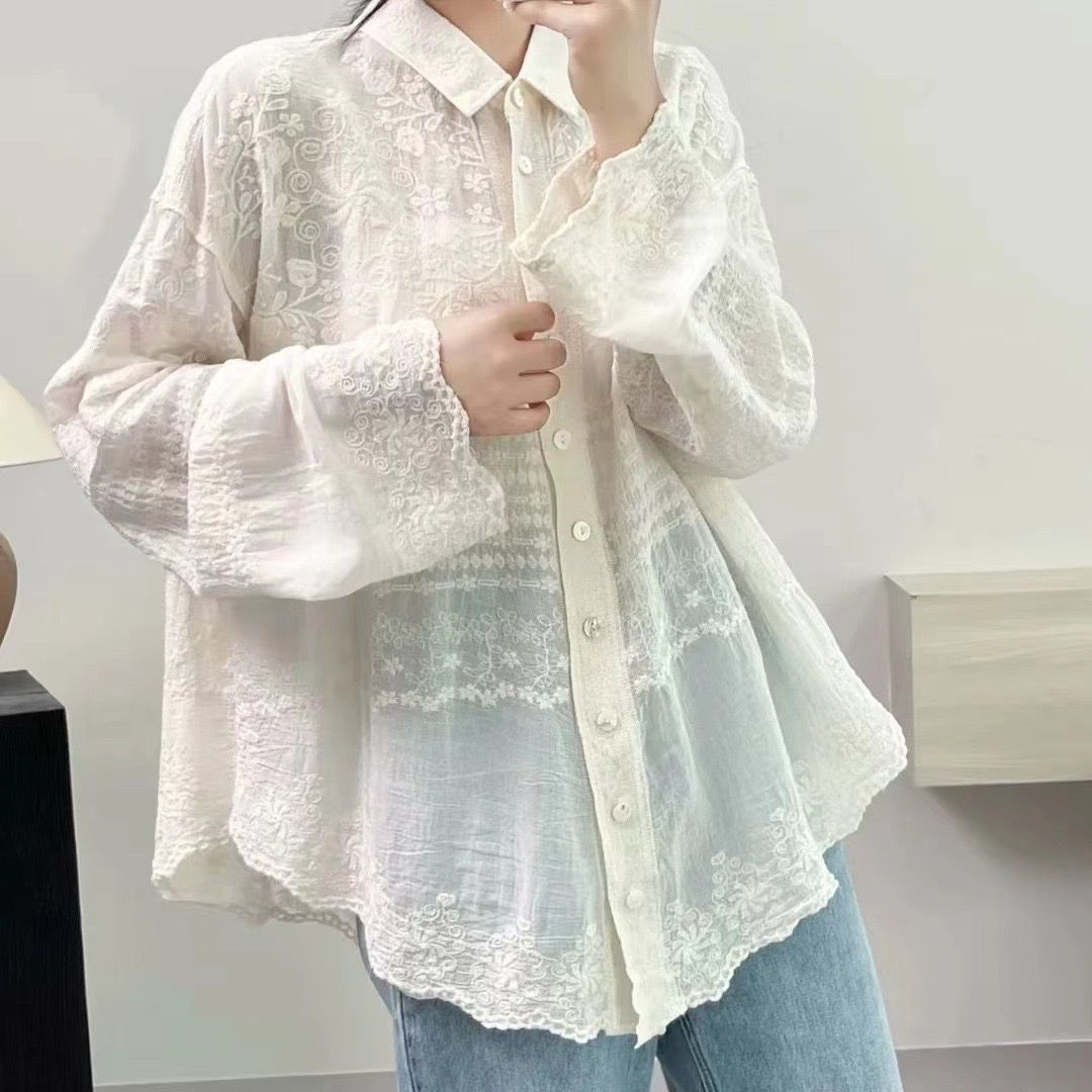Pankh Neza Eembroidered Cotton Shirt
