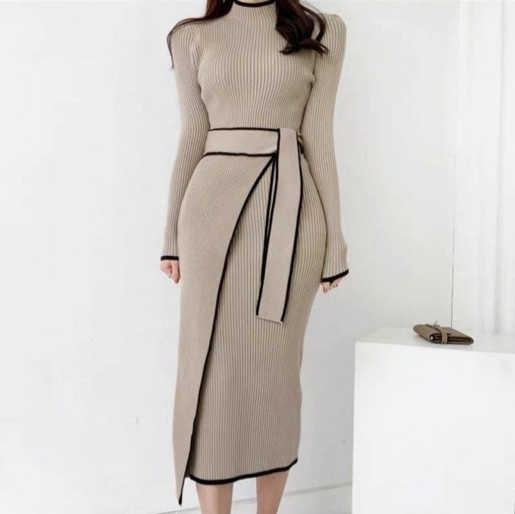 Pankh Tarte Knit Draped Bodycon Knit Dress