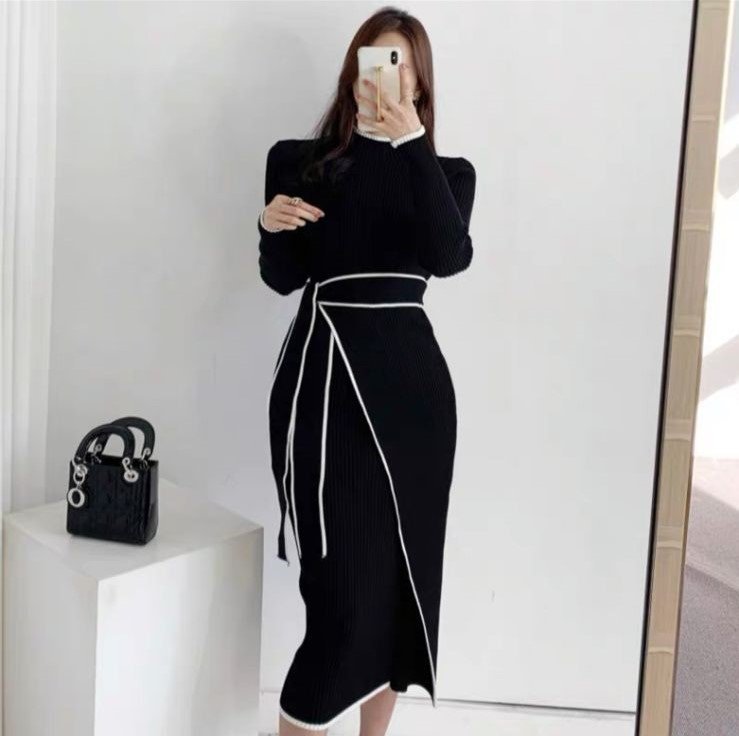 Pankh Tarte Knit Draped Bodycon Knit Dress