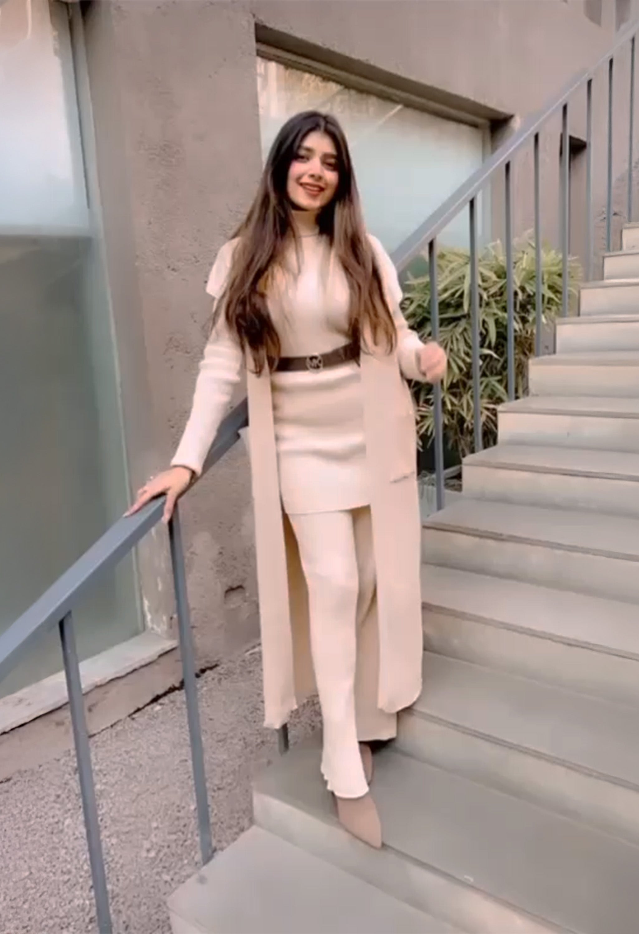 Pankh Mirka Ribbed wool 3 Piece formal Coord Set