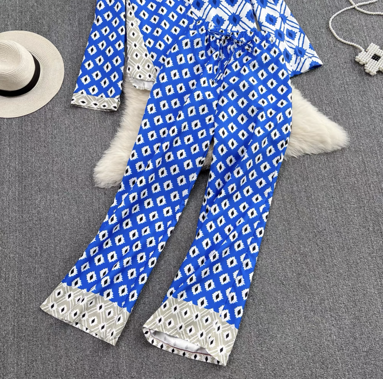 Rubia boho printed shirt and pant set