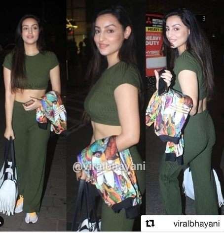 Leressa Ribbed O Neck Crop Top and Long Pants Set