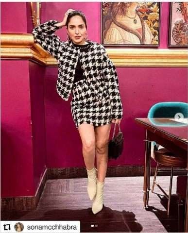 Pankh Nova Formal Blazer & Skirt Tweed Coord Set