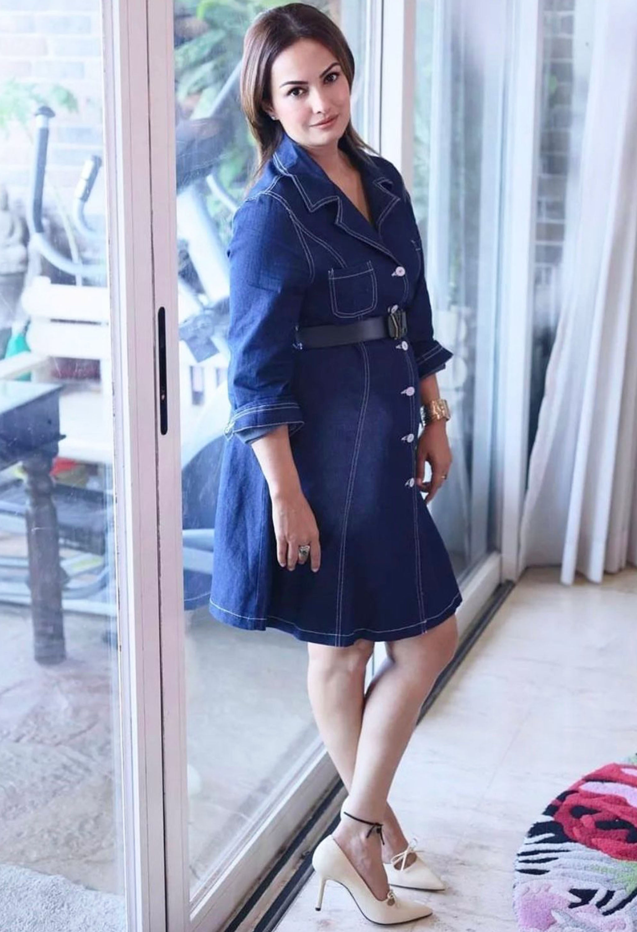 Pankh Quinn Denim Short Dress