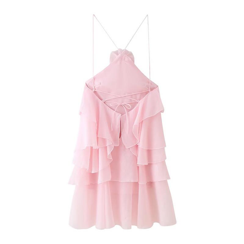 Pankh Sasha Sleeveless Flower Layering Decoration Chiffon Midi Dress