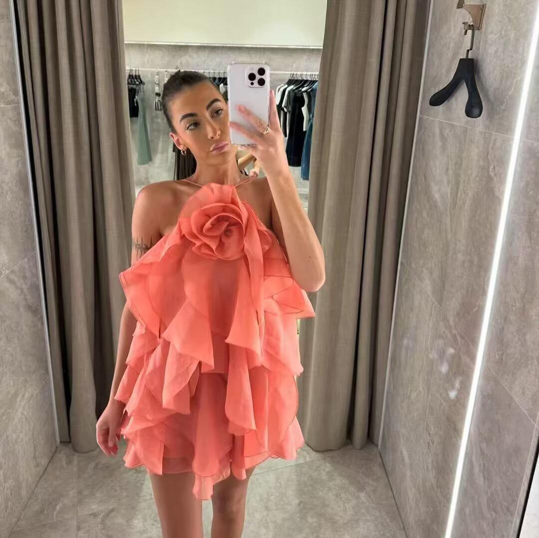 Pankh Sasha Sleeveless Ruffle Midi Dress