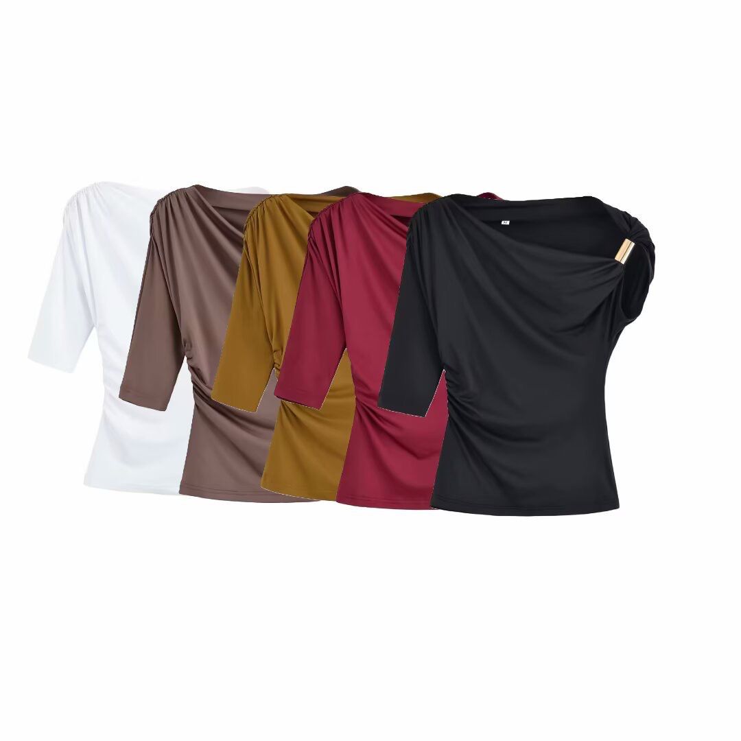 Pankh Riva Slim Shoulder Metel Buckle Crop Top