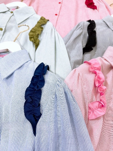 Pankh Musette Cotton Stripe Shirt And Short Set