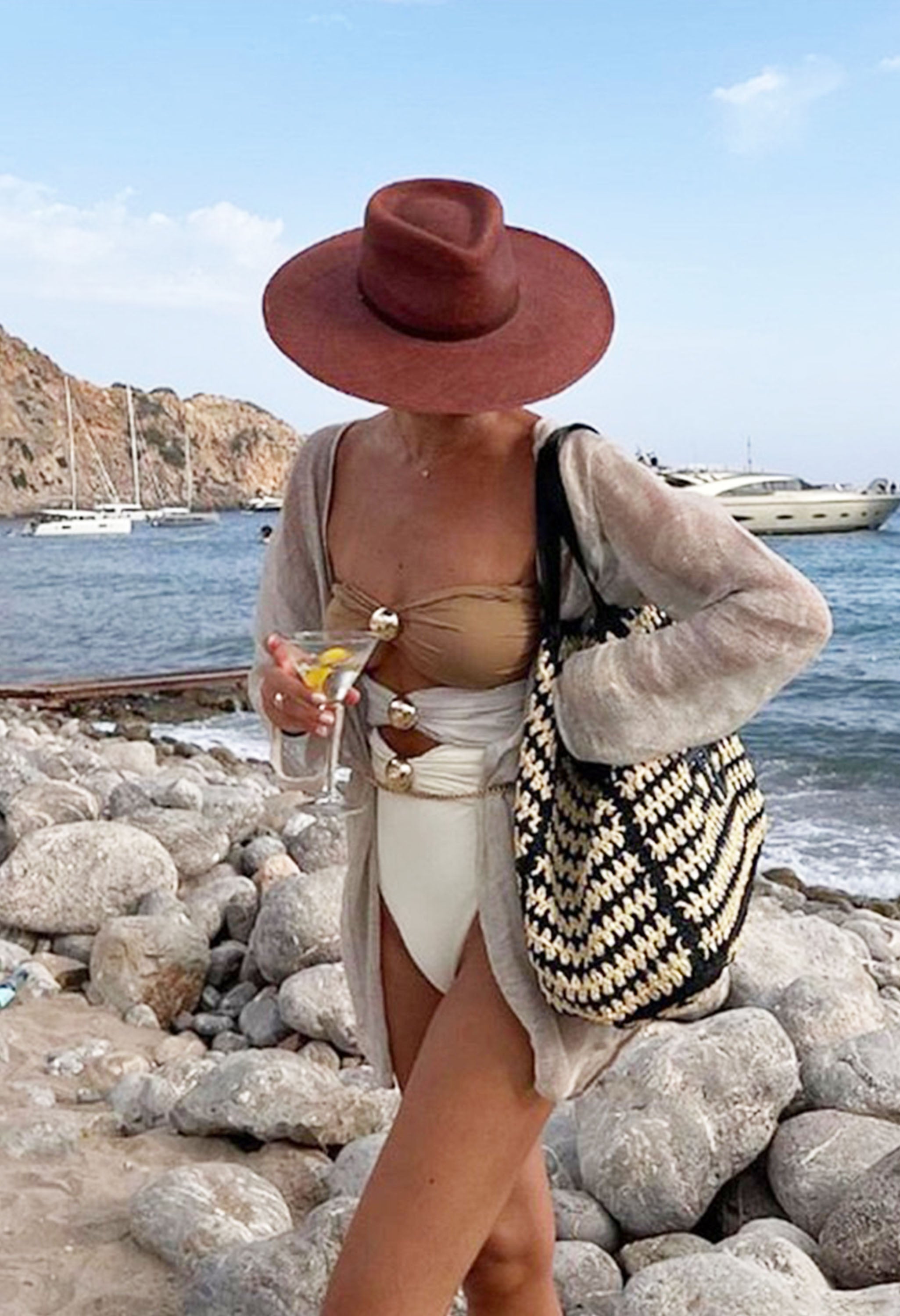 Pankh Fern Padded Swimsuit with Skirt