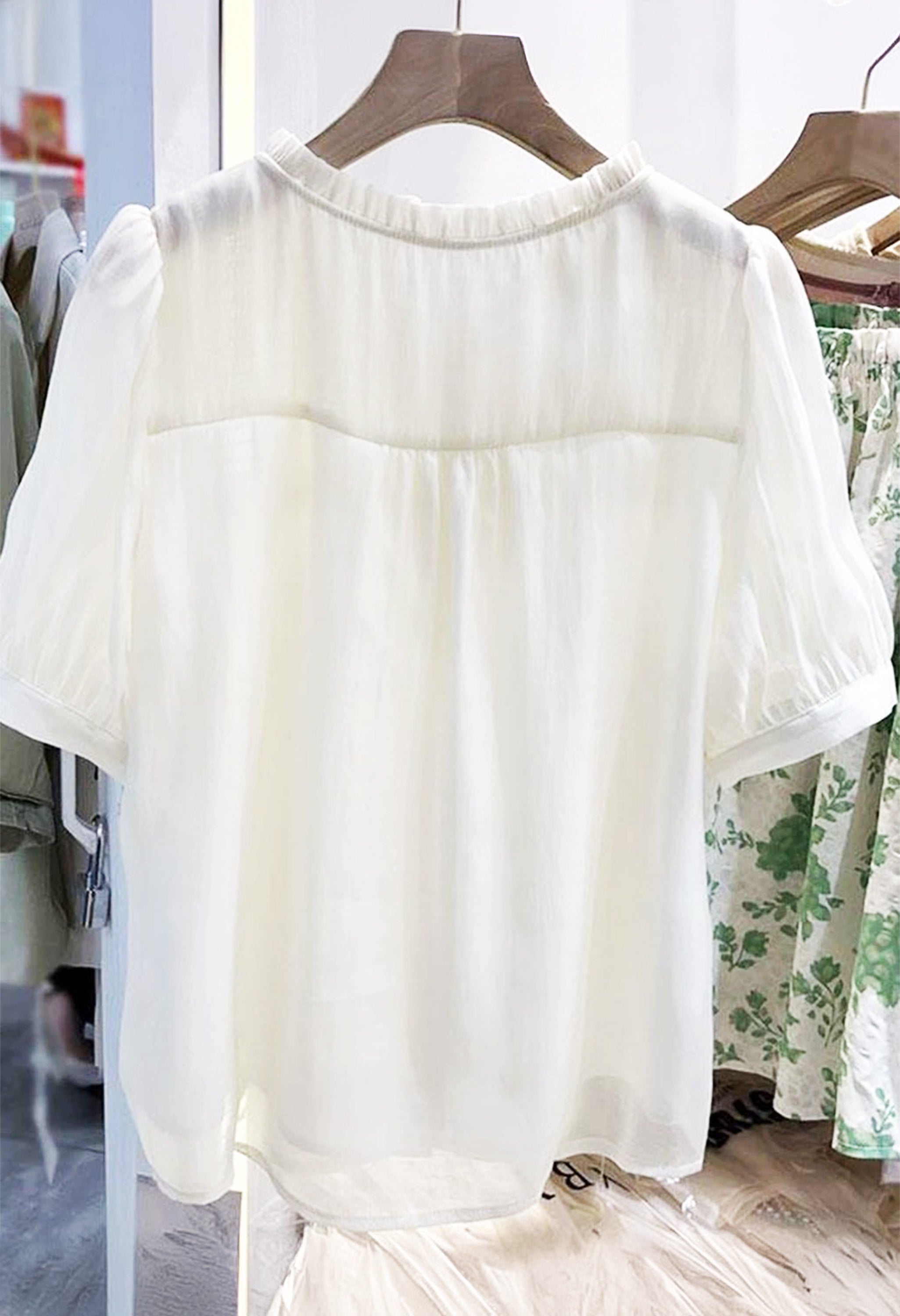 Pankh Luxe Whimsy Summer Silk Linen Shirt Top