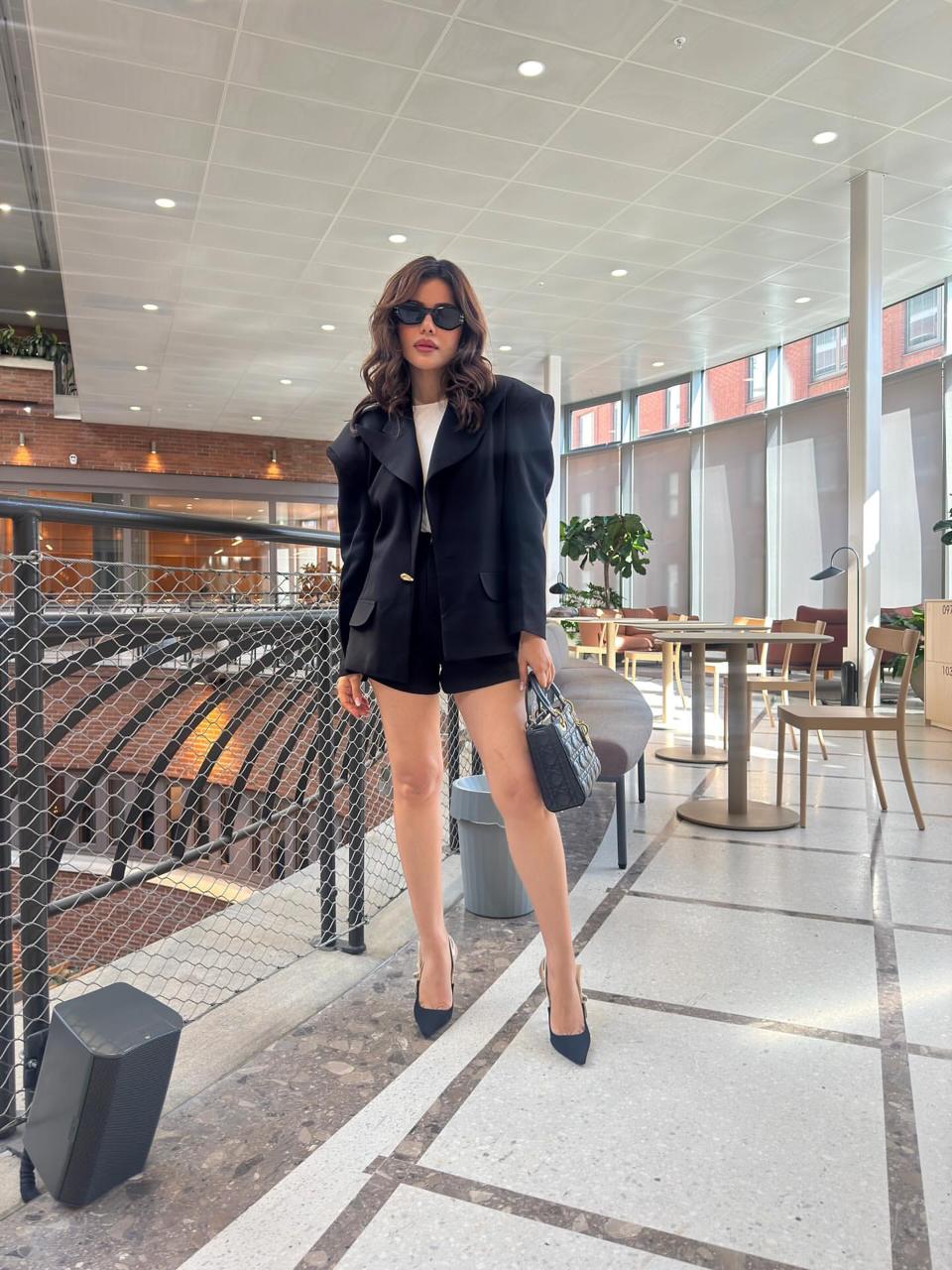 Pankh Andre Bold Extended Shoulder Formal Blazer And Short Set