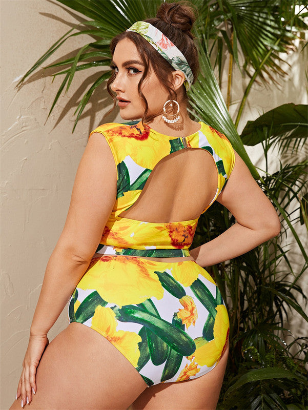Pankh Bettie Plus Size Padded Bikini, Skirt and Underpant Swimset