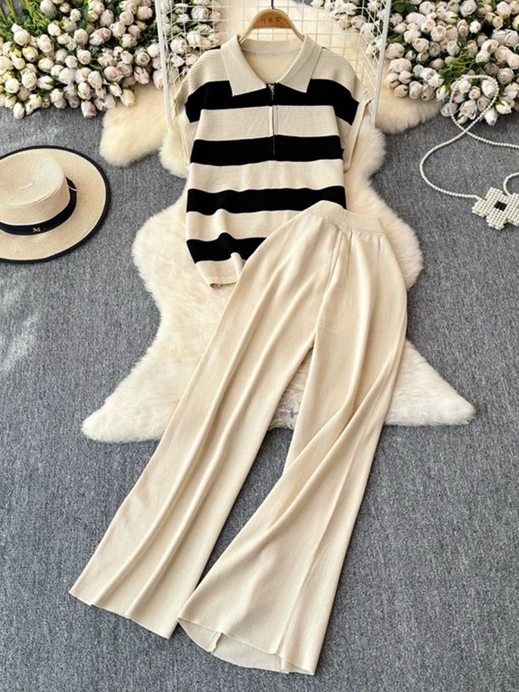 Pankh Matsel Ribbed Summer 2 Pcs Co-ord Set