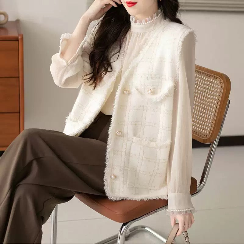 Pankh Gikki Soft Wool Cardigan Waist Coat