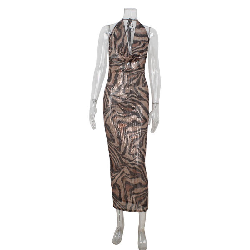 Pankh Gemock Cowl Neck Backless Maxi Dress