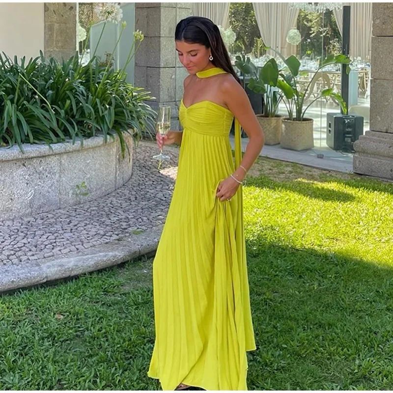 Pankh Fiorie Off Shoulder Ruched Ruffles Pleated Long Maxi Dress With Scarf