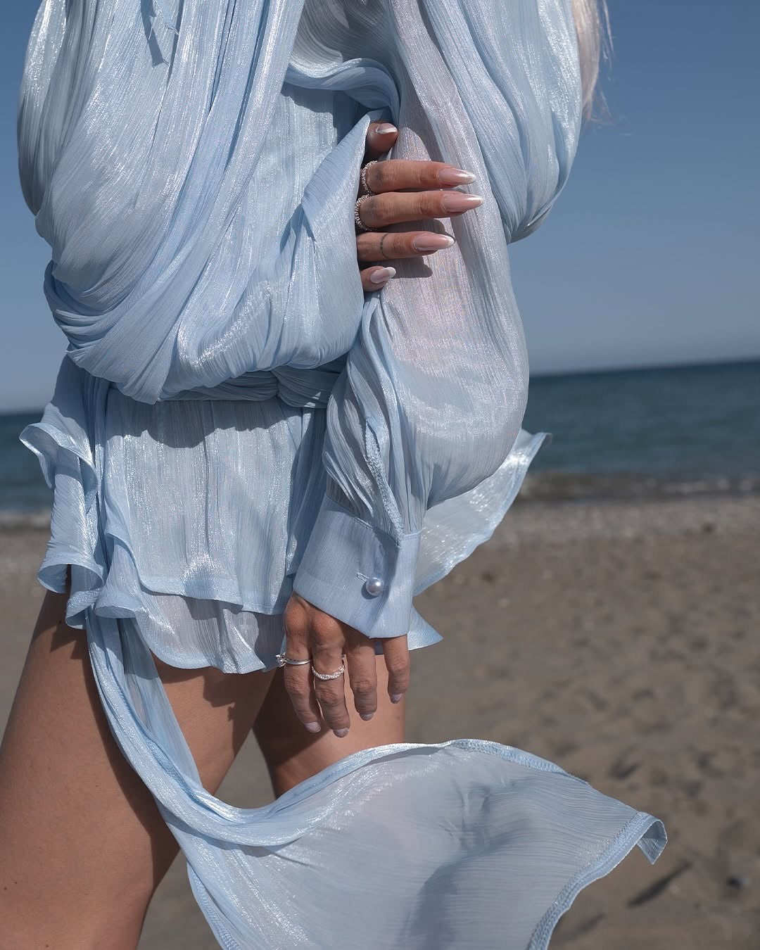 Pankh Josephine Shimmer Organza Party Wear Dress