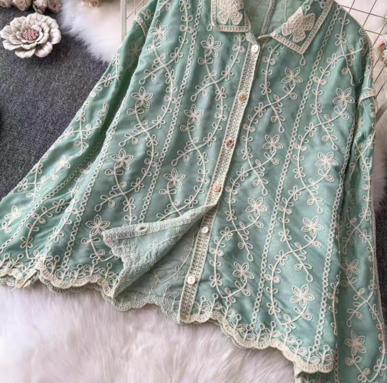 Pankh Pierse Summer Embroidered Cotton Shirt