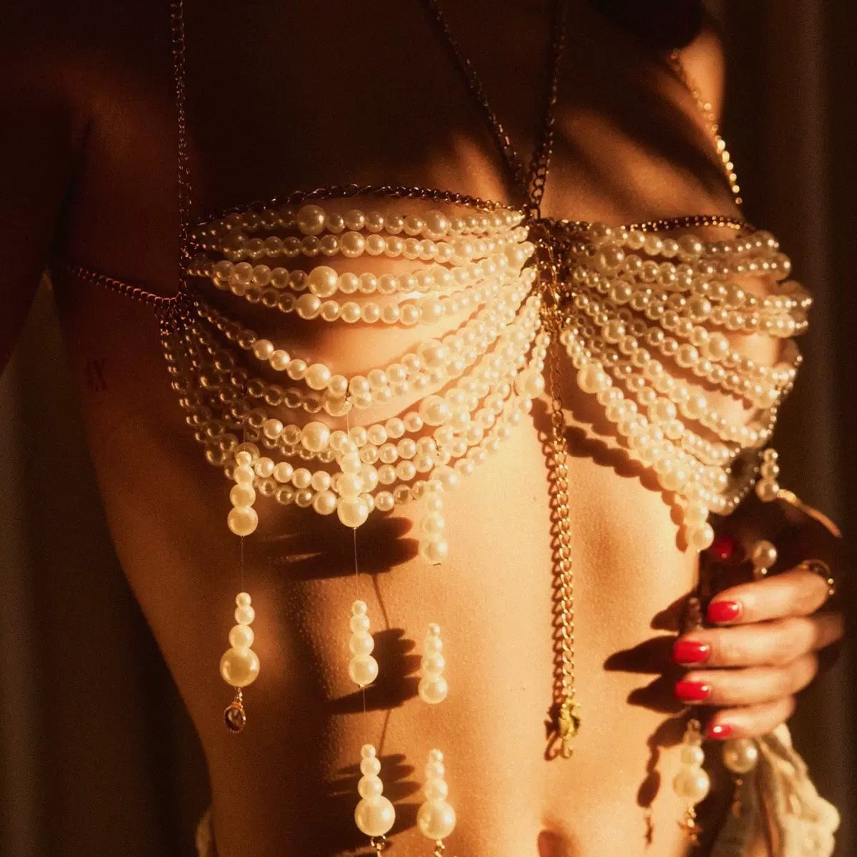 Pankh Rine Stone Beaded Bralette Top Accessories