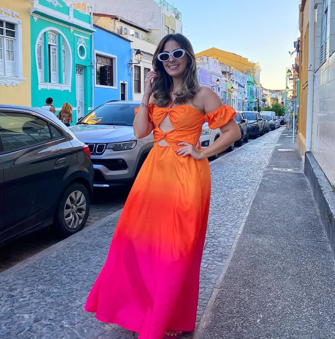 Pankh Kyoko Ombre Shade Maxi Dress