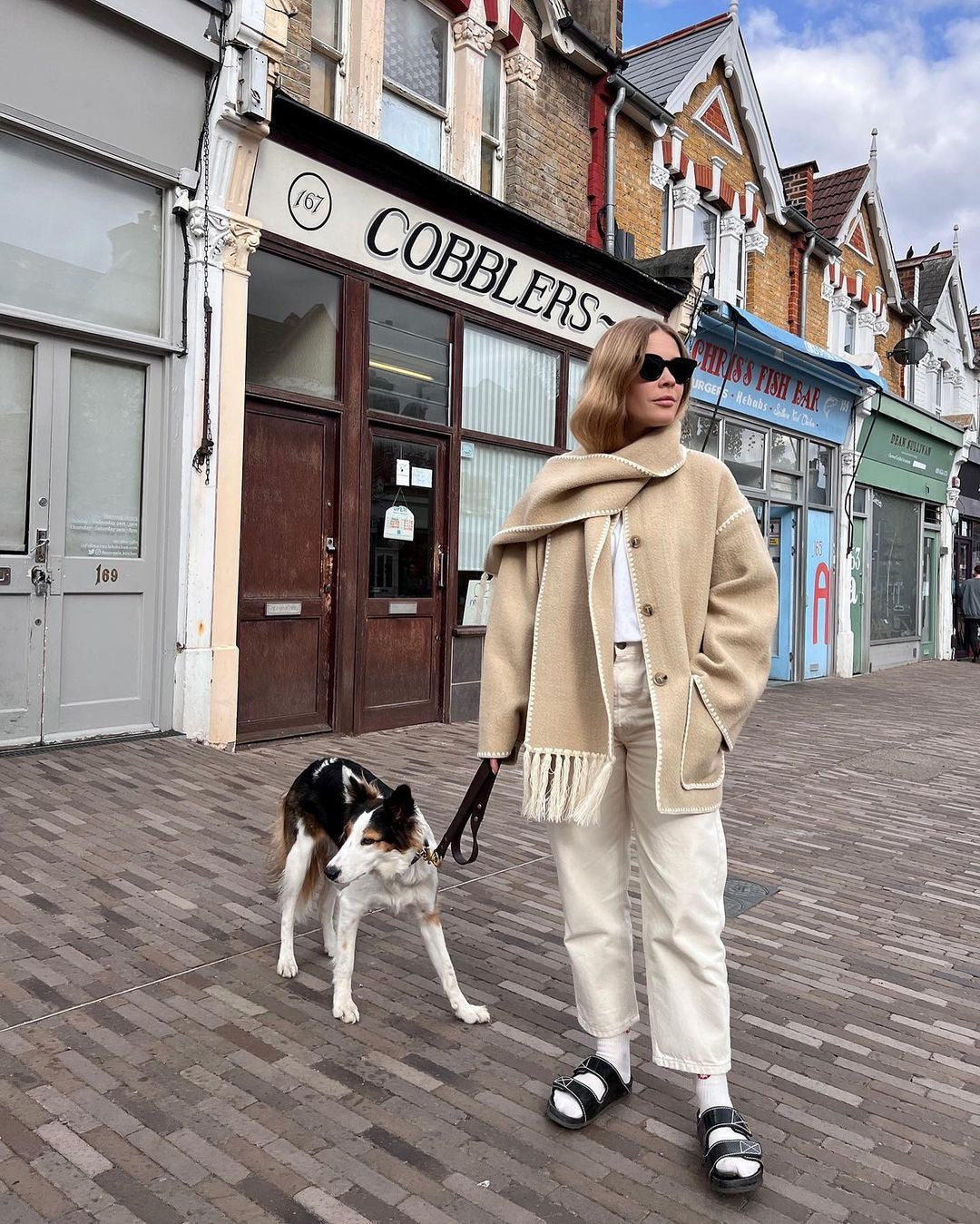 Pankh Zappy Woolen Blazer Coat with Matching Scarf