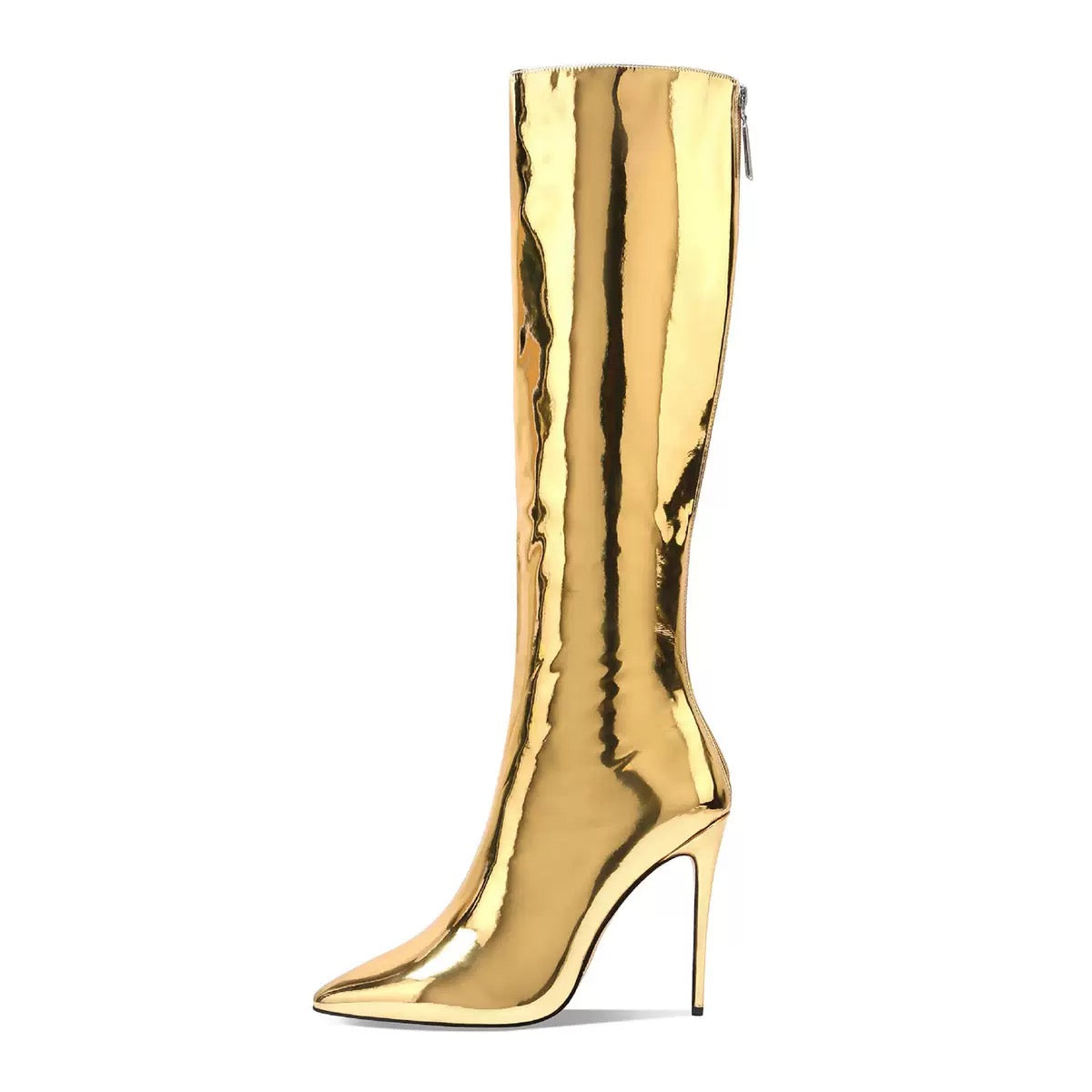 Gale Thigh High Mettalic Boots