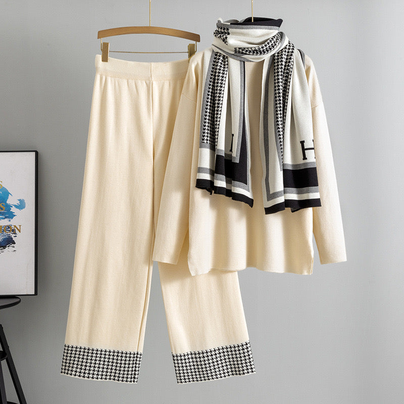 Pankh Ishara Woolen 3 piece Top, Pant with Cape Coord Set