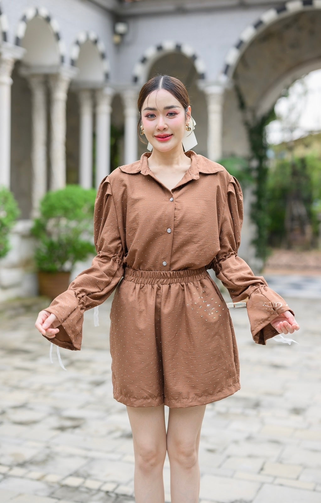 Pankh Marina Stone Embellished Shirt And Short Set