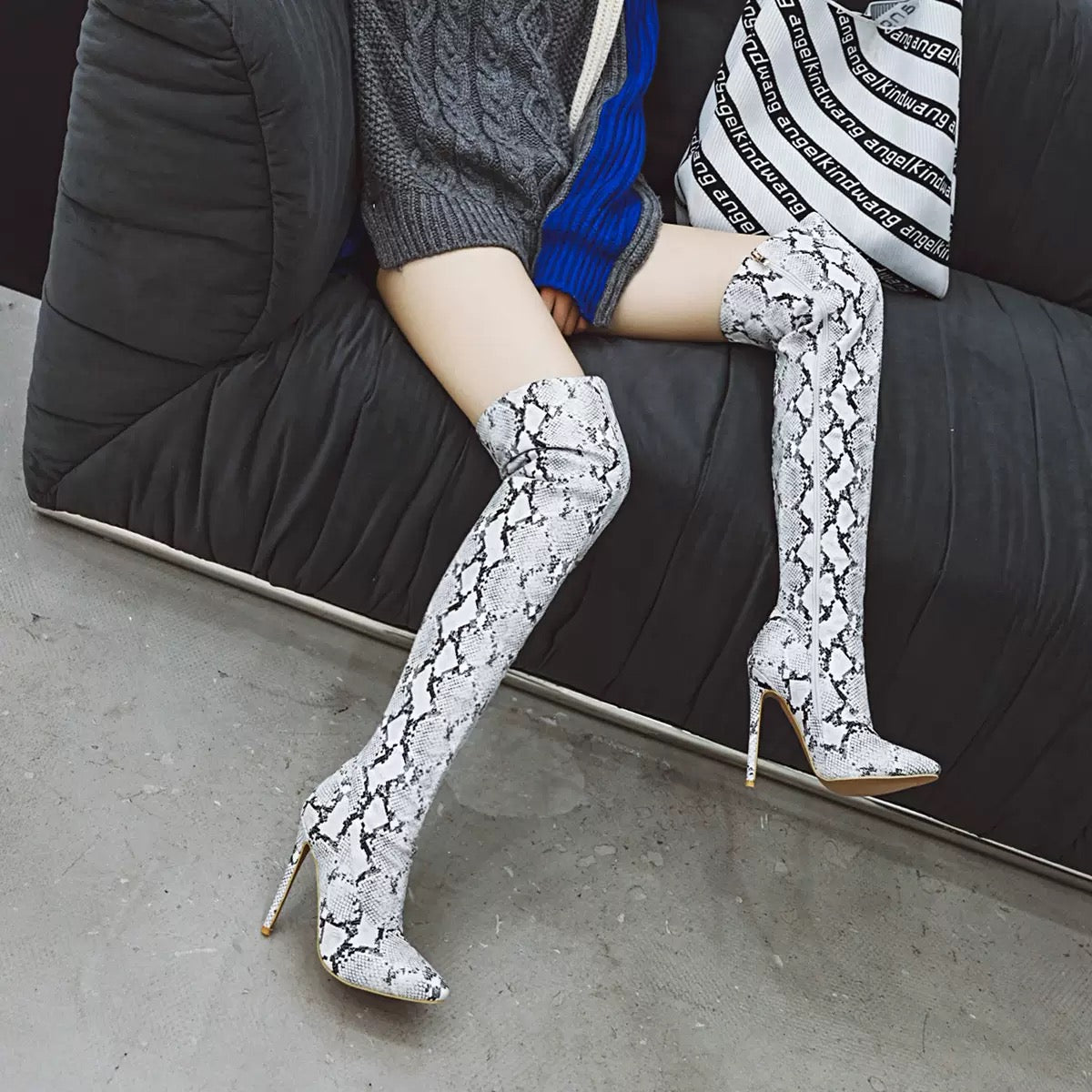 Python Snake Print Boots