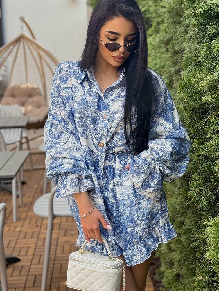 Pankh Alderic Long-Sleeve Shirt and Shorts Co-ord Set