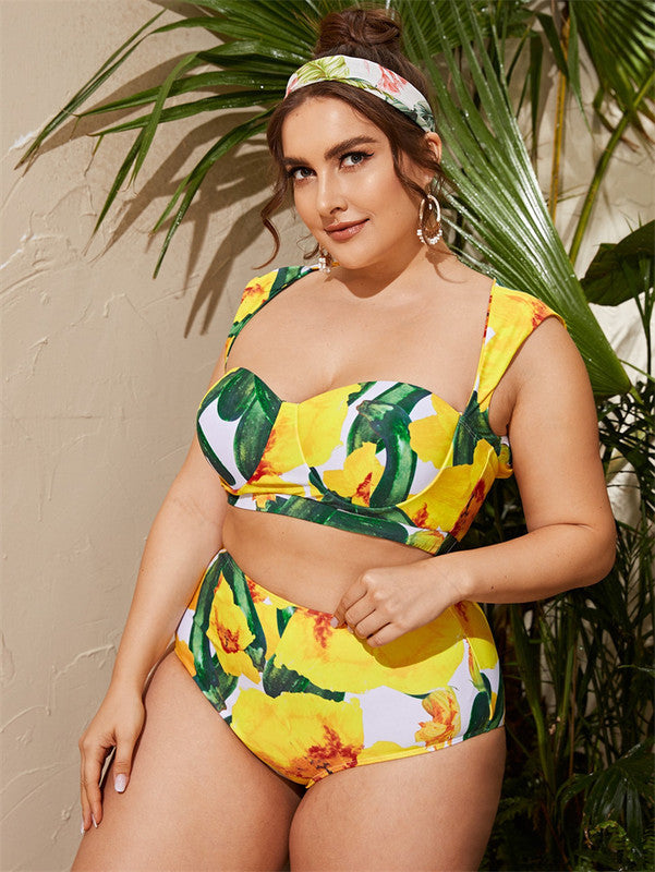 Pankh Bettie Plus Size Padded Bikini, Skirt and Underpant Swimset