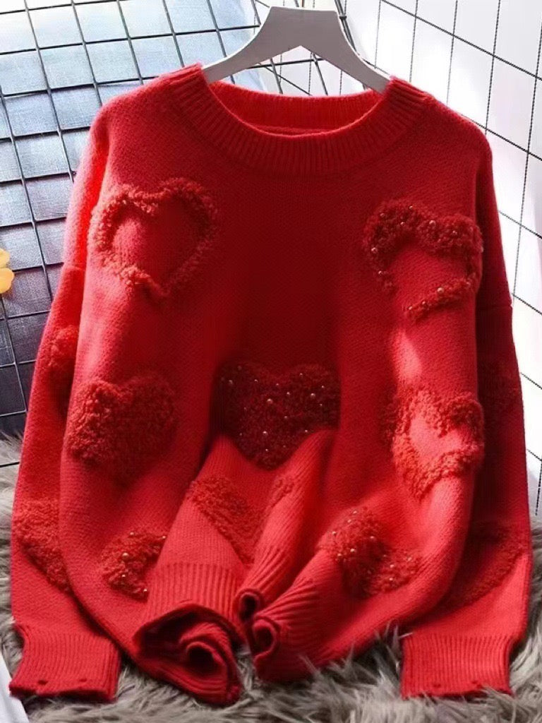 Pankh 3D Heart Holiday Sweater