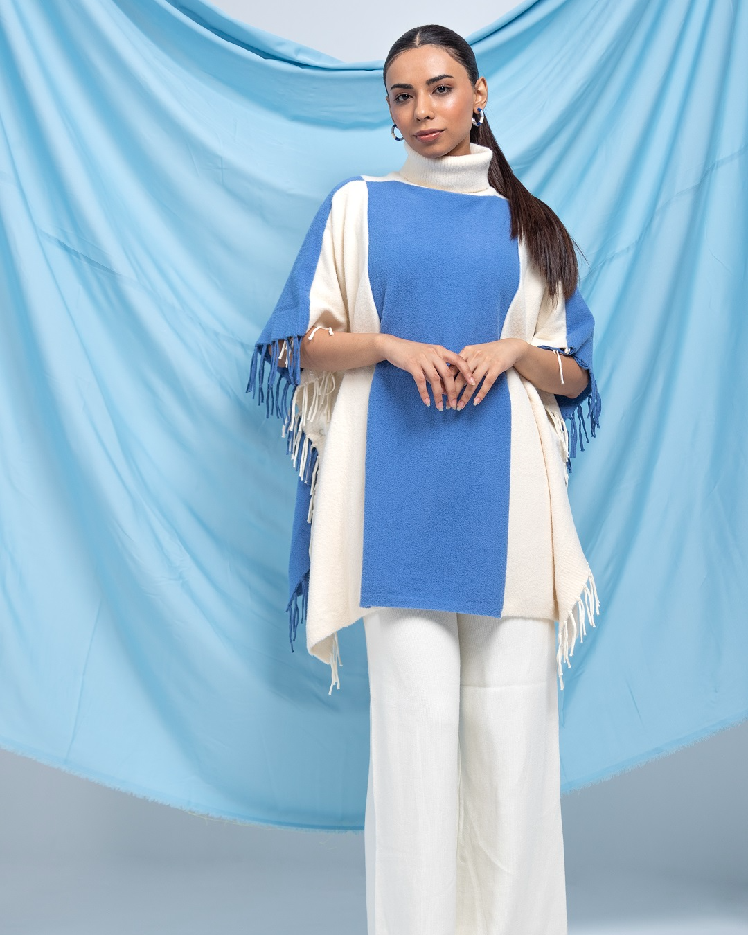 Pankh Starlight Soft Wool Tassel Cape