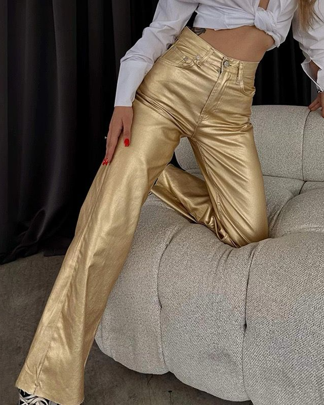 Pankh Almer Metallic High Waist Pant