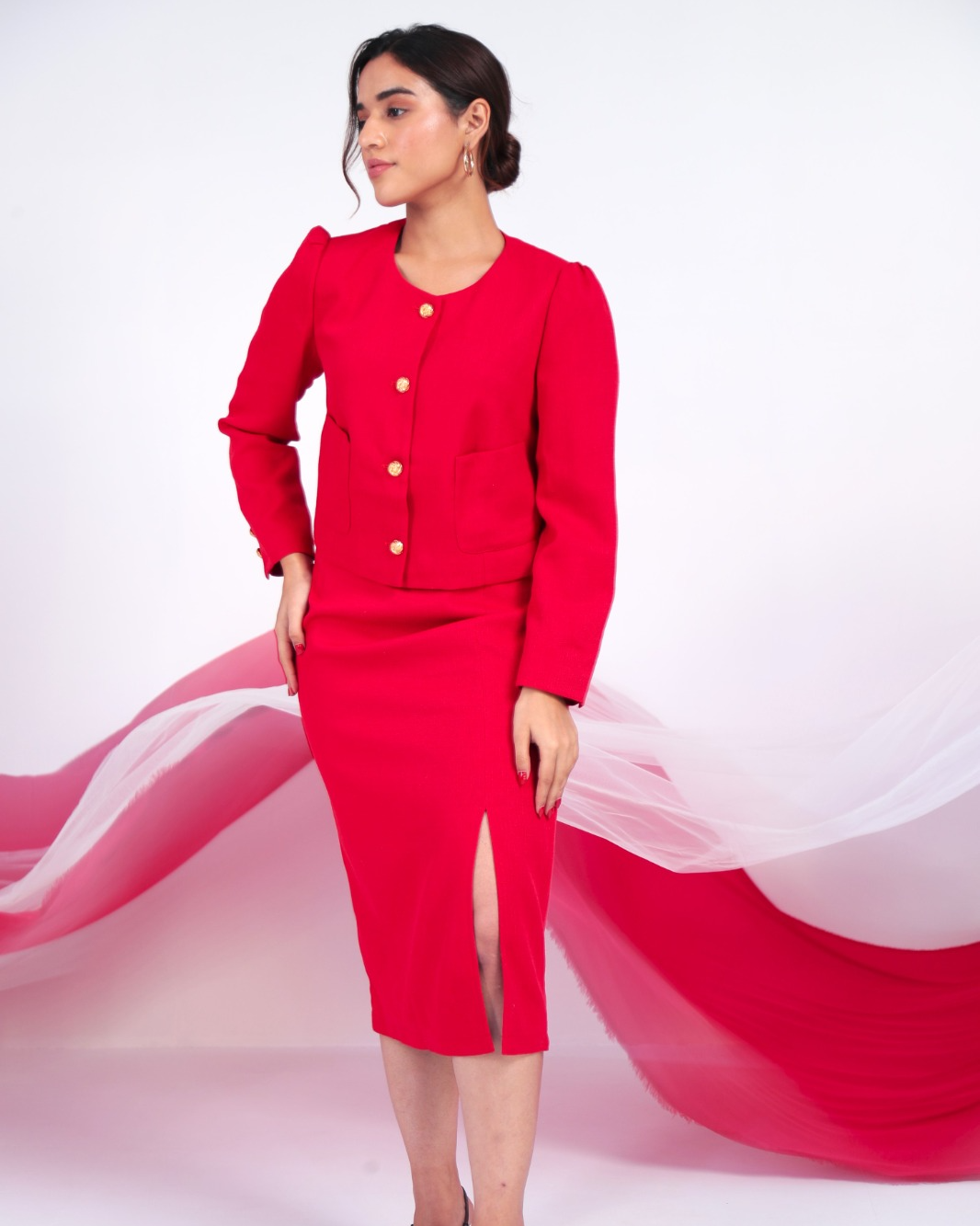 SPRY BLAZER AND SKIRT SET