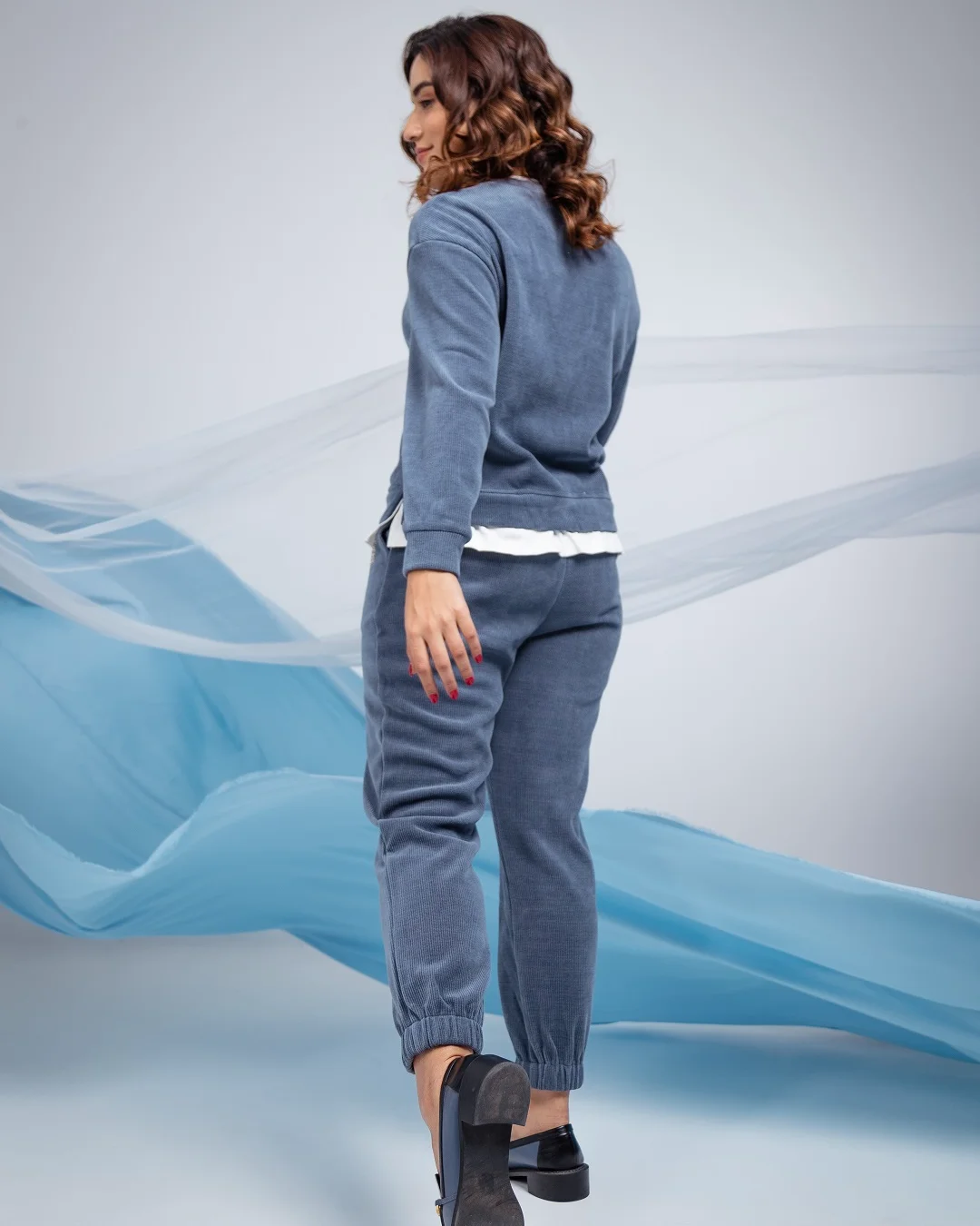 Pankh Frisky Coduroi Top & Jogger Pant Set