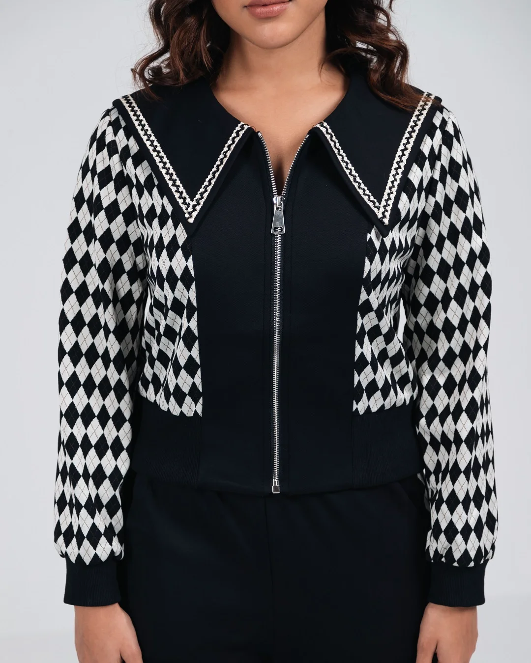 Pankh Check Chic Tracksuit