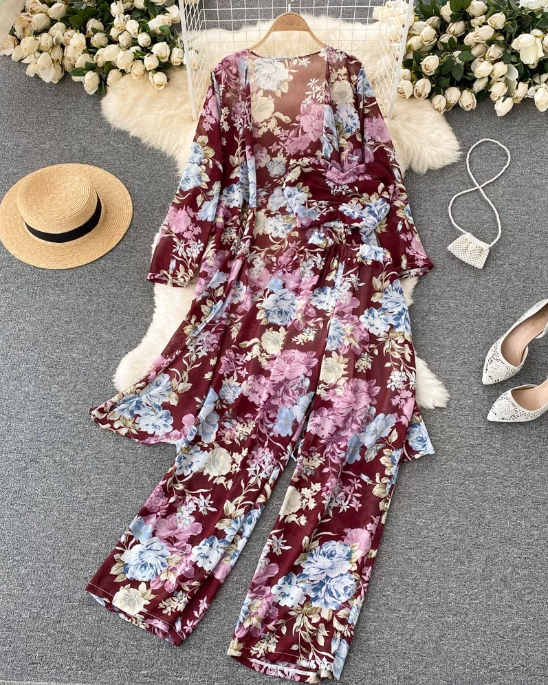 Pankh Huvari Floral 3 Piece Summer Coord