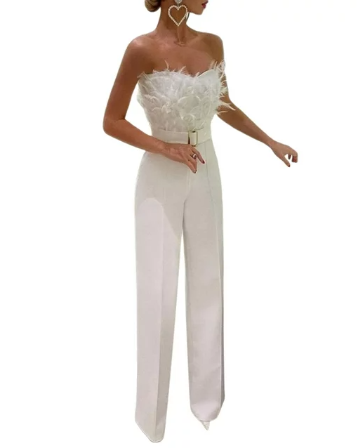 Pankh Pamela Feather Jumpsuit