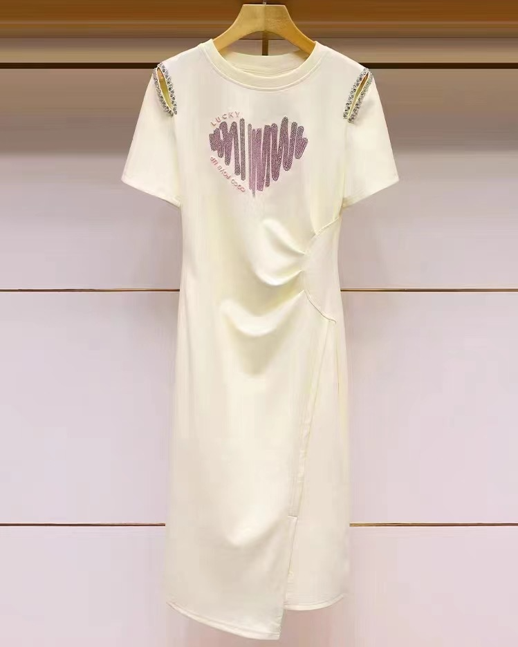 Pankh Stacy Luxe Heart Embroidered tee Dress