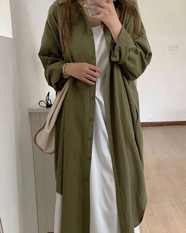 Myla Cotton Loose Style Long Shirt