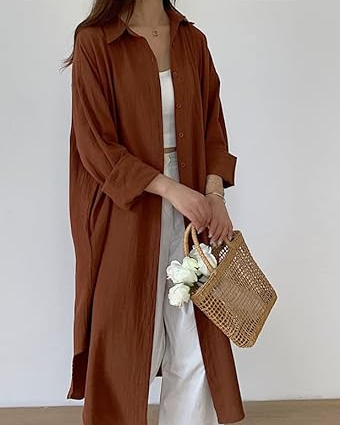 Myla Cotton Loose Style Long Shirt